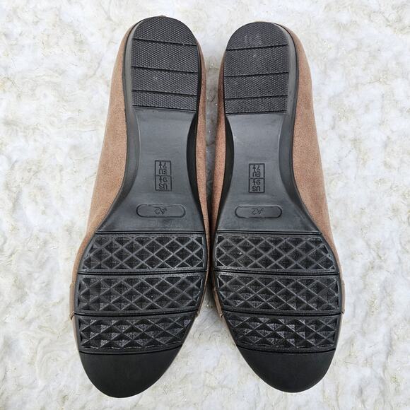 Tan Cap Toe Flats A2 Aerosoles Ultrabrite Size 9.5 Horsebit Buckle Loafers EUC - Picture 11 of 13